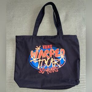 Vans Black Tote with Warped Tour Graphic